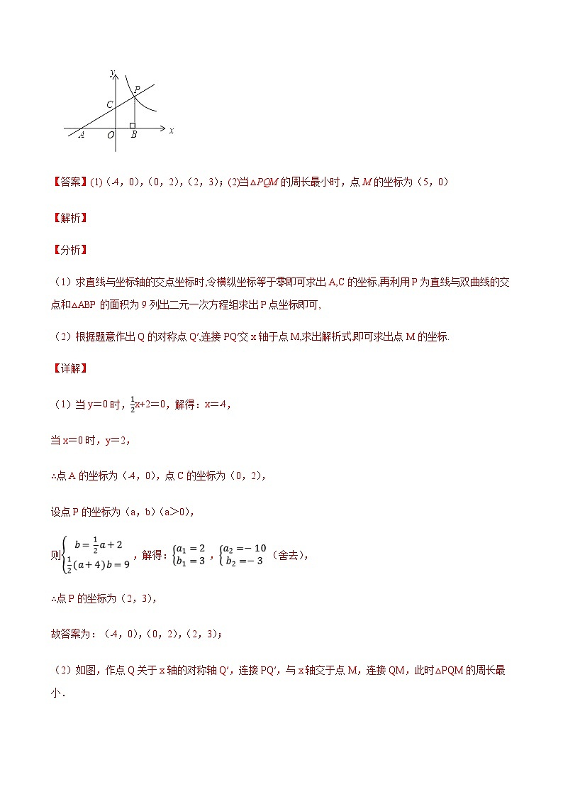 初中数学中考复习专题满分秘籍讲义练习反比例函数中的最值计算问题02