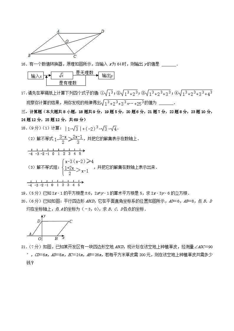 2021-2022学年山东省聊城市东昌府区八年级下学期期中数学试题及答案第3页