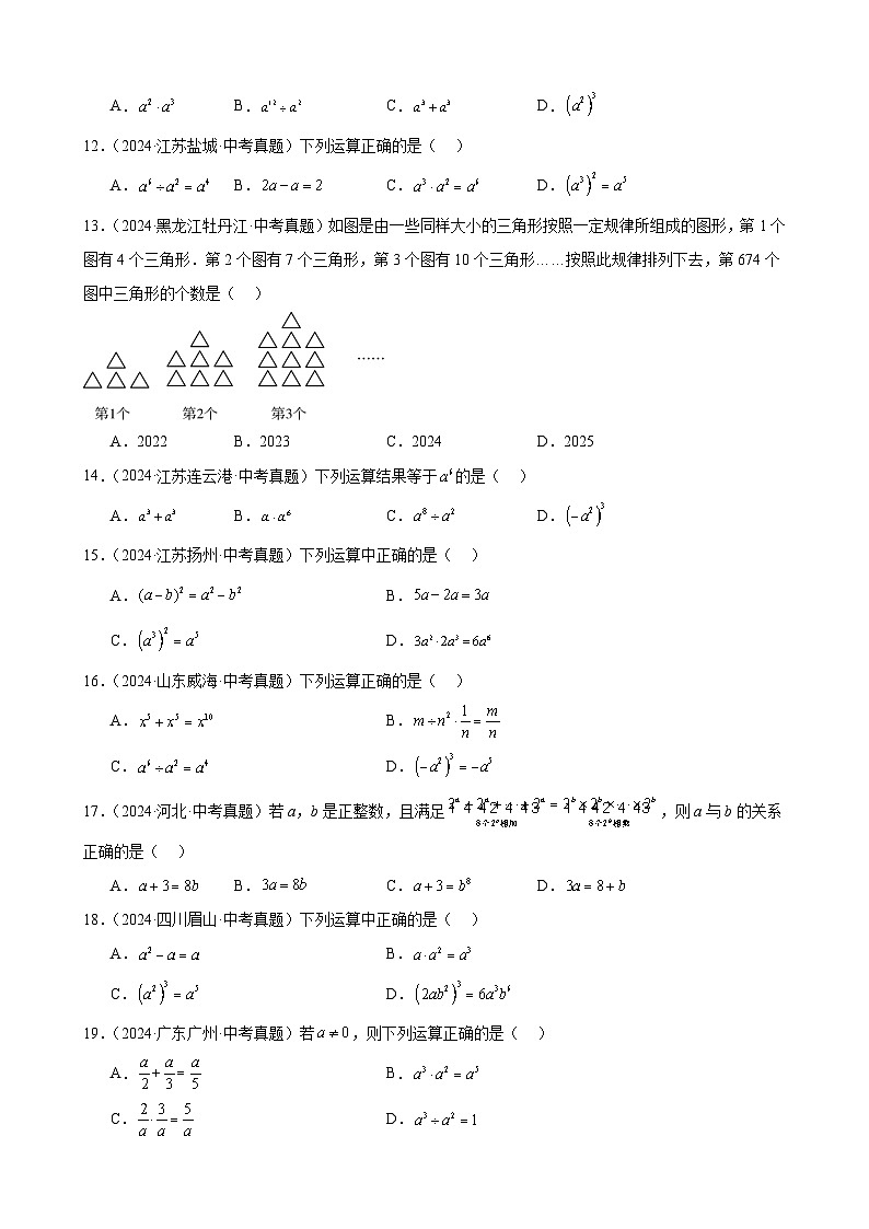 专题03 代数式及整式（45题）（教师卷+学生卷）- 2024年中考数学真题分类汇编（全国通用）02