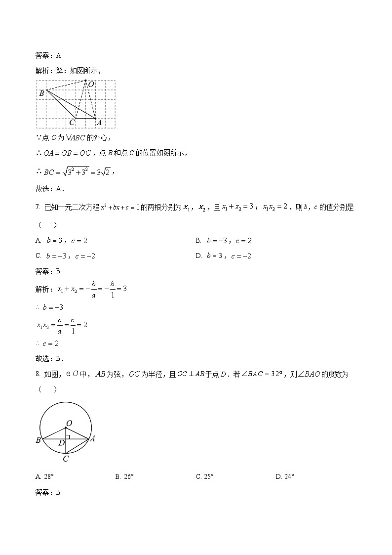 安徽省合肥市十校联考2024届九年级下学期中考模拟数学试卷(含解析)03
