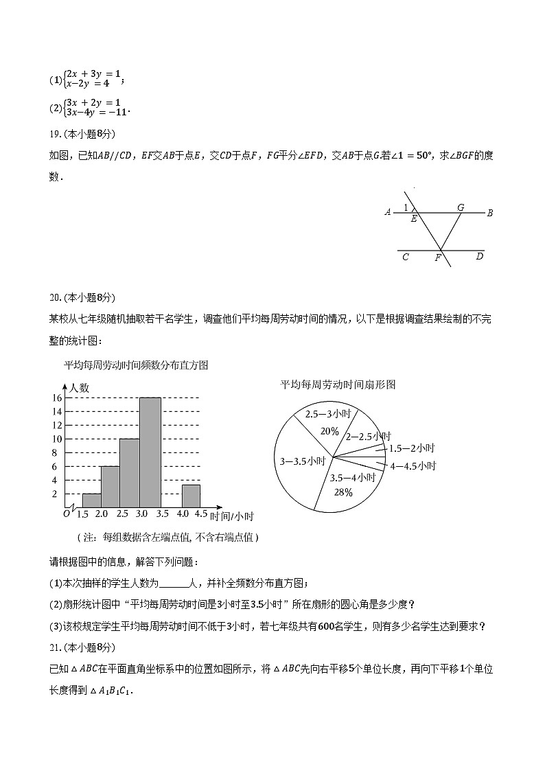 2023-2024学年海南省三亚市青林学校七年级（下）期末数学试卷（含答案）第3页