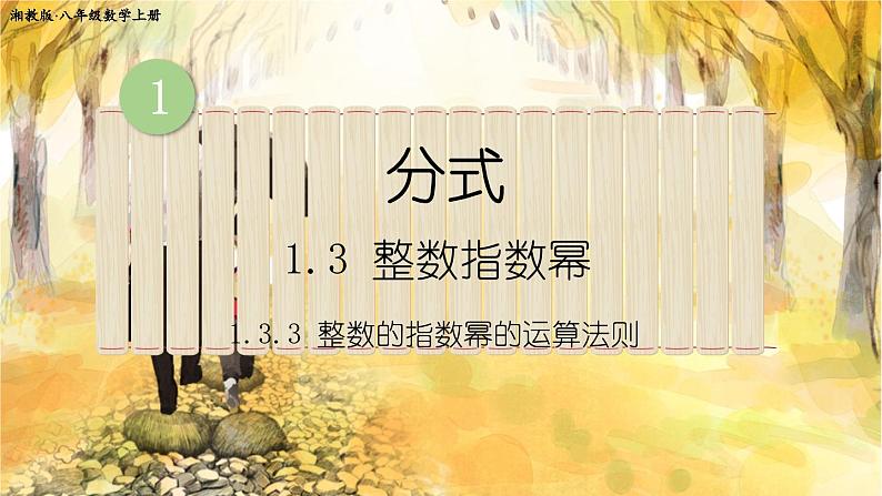 湘教版数学八年级上册 1.3.3 整数指数幂的运算法则 PPT课件+教案01