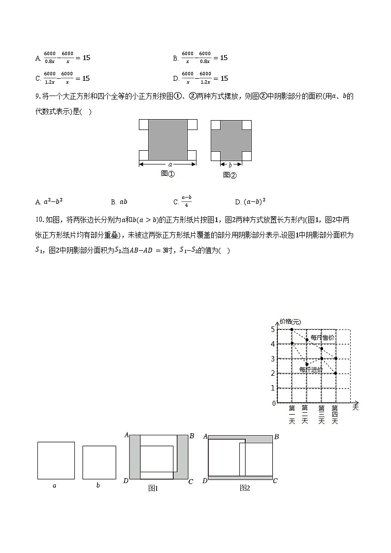 2023-2024学年浙江省宁波市海曙区部分学校联考七年级（下）期末数学试卷（含答案）第2页