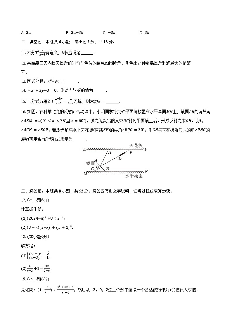2023-2024学年浙江省宁波市海曙区部分学校联考七年级（下）期末数学试卷（含答案）第3页