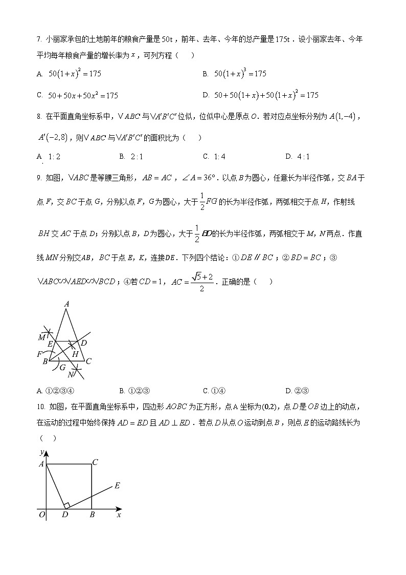 山东省威海市2023-2024学年八年级下学期期末数学试题（原卷版）02