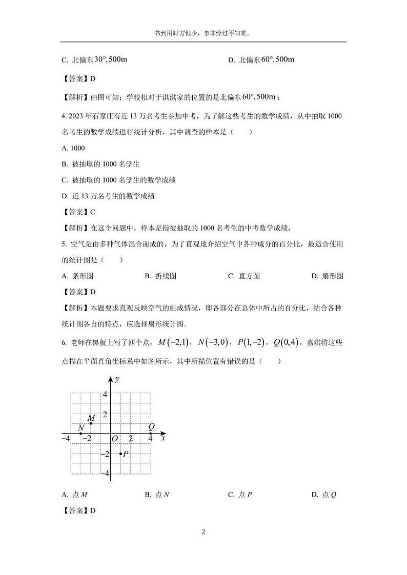 [数学]河北省沧州市泊头市2023-2024学年八年级下学期月考试题(解析版)第2页