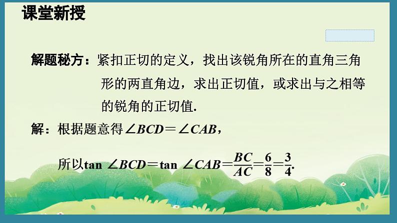 4.2 正　切 （课件）2024-2025湘教版 数学九年级上册08