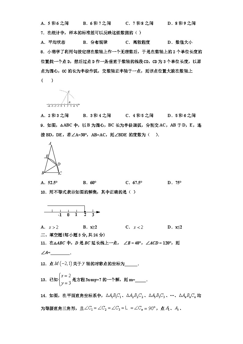 辽宁省红旗学校2023-2024学年数学八年级第一学期期末考试试题【含解析】第2页