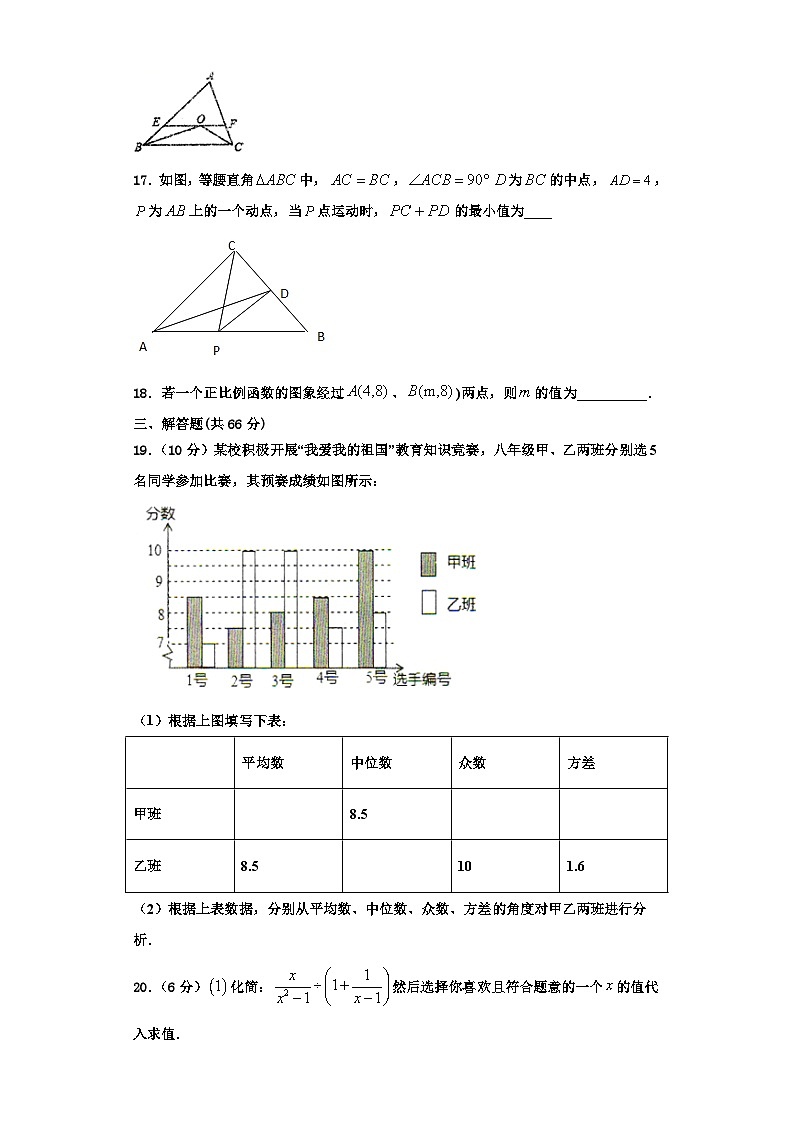 辽宁省锦州市北镇市第一初级中学2023年数学八上期末考试模拟试题【含解析】03