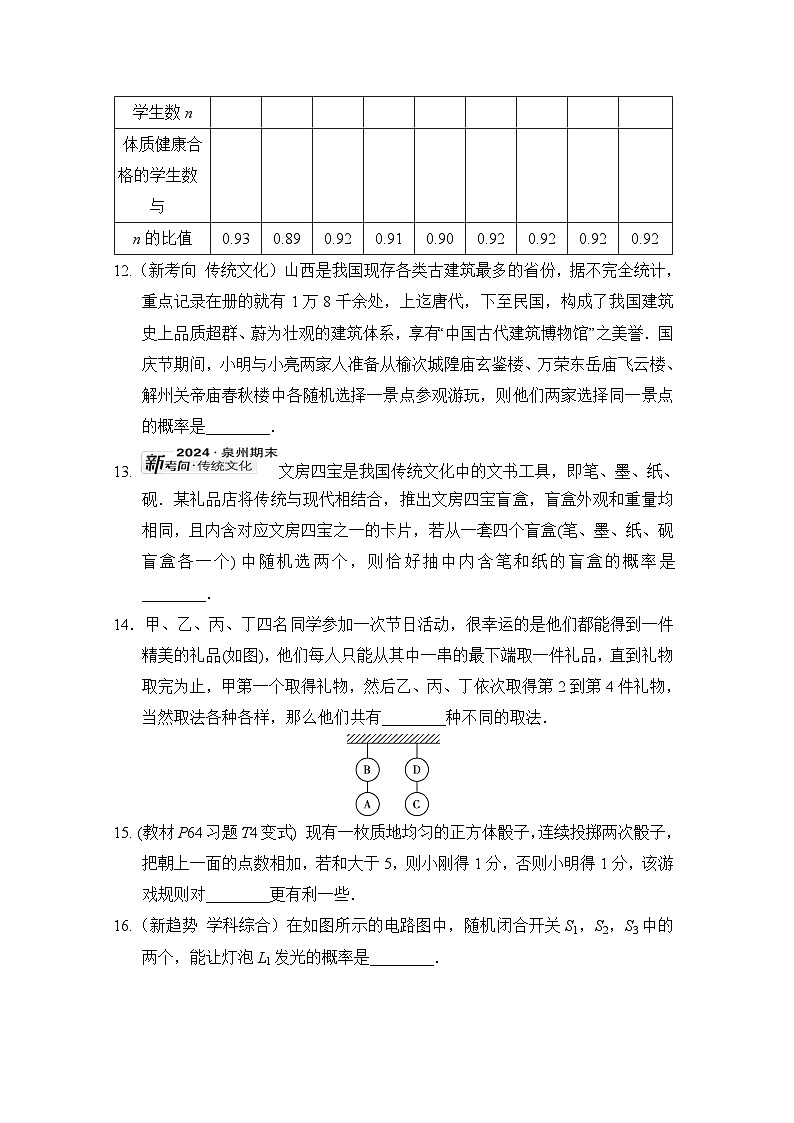 北师大版数学九上 第三章综合素质评价试卷第3页