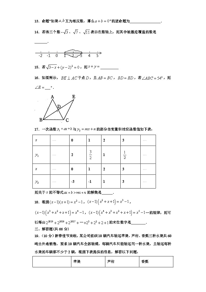 辽宁省沈阳市第一六六中学2023-2024学年数学八年级第一学期期末学业质量监测模拟试题【含解析】第3页