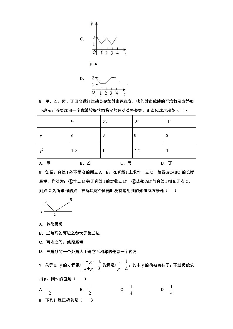 辽宁省沈阳市和平区外国语学校2023年数学八年级第一学期期末监测试题【含解析】第2页
