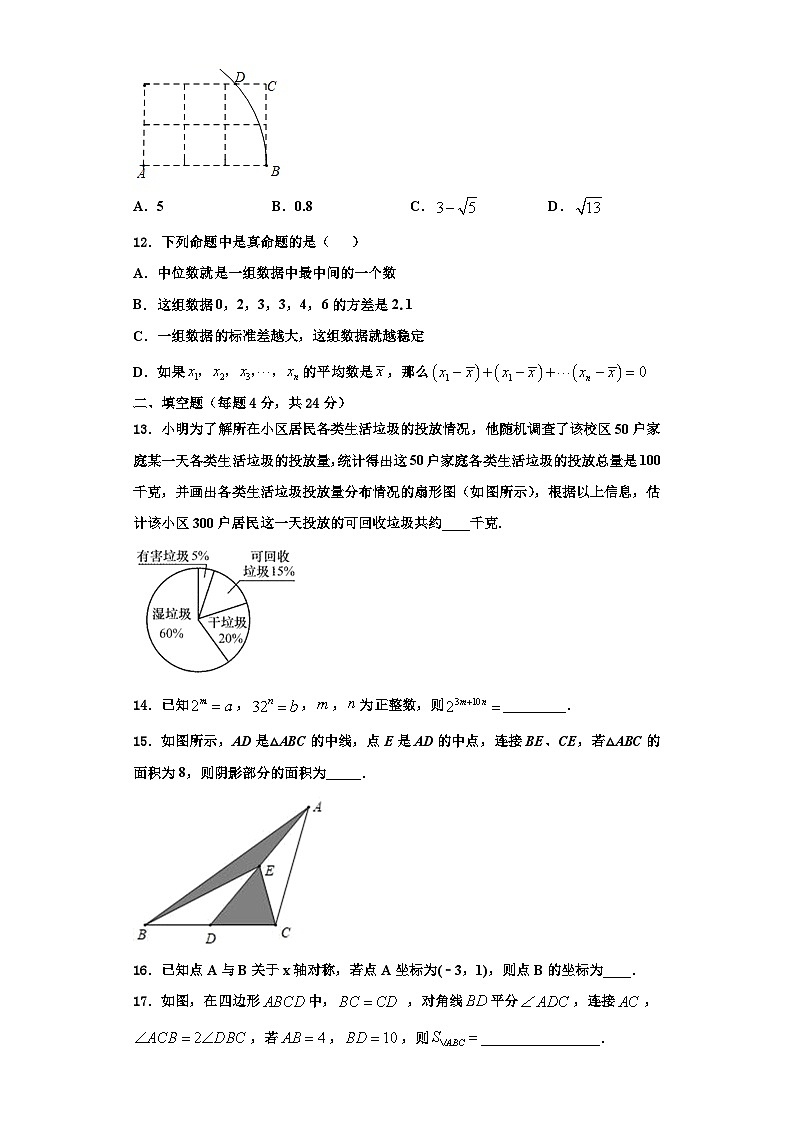 辽宁省营口中学2023年数学八上期末统考模拟试题【含解析】03