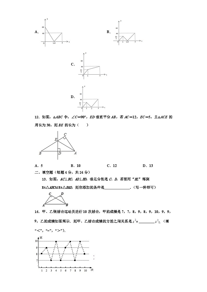辽宁营口大石桥市水源镇九一贯制学校2023年数学八年级第一学期期末调研模拟试题【含解析】第3页