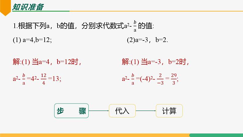 【人教版】七上数学  3.2 代数式的值（第2课时 列代数求值）（教学课件）第4页