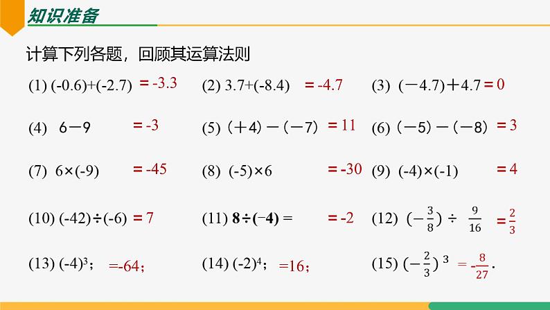 【人教版】七上数学  2.3.1乘方（第2课时混合运算）（教学课件）04