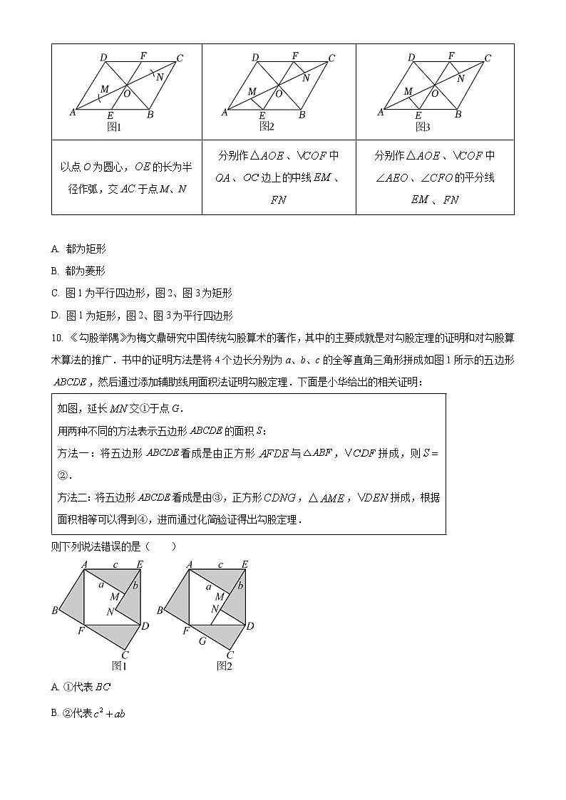河北省邢台市清河县2023-2024学年八年级下学期期末数学试题（原卷版）第3页
