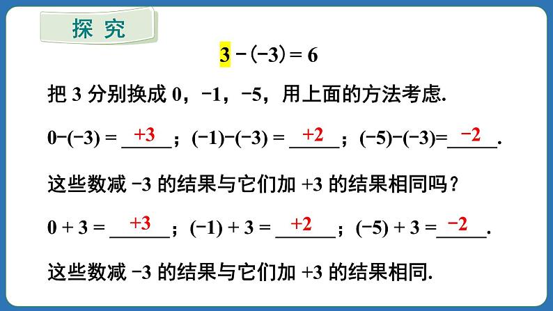 2.1.2 有理数的减法 第1课时 课件 2024--2025学年人教版七年级数学上册07