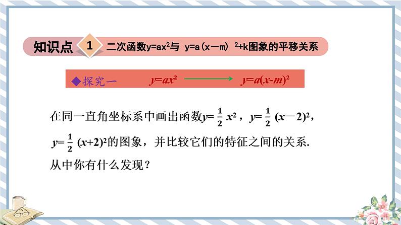 浙教版初中数学九年级上册 第1章 1.2.2 二次函数y=a(x－m)2+k的图象及其性质 课件03