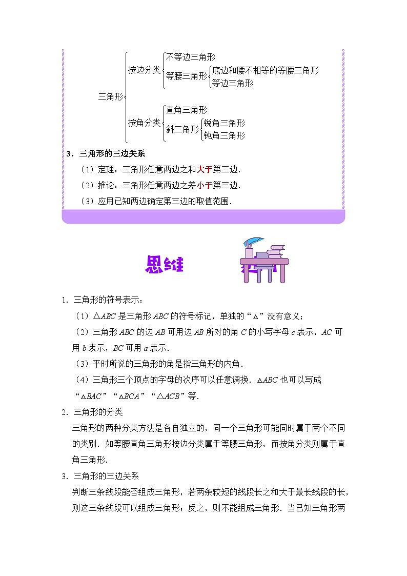 11.1 与三角形有关的线段（第1课时）（原卷版）第2页
