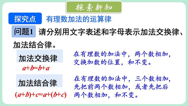 2.2 有理数的加减运算 第2课时 课件-2024-2025学年北师大版数学七年级上册03