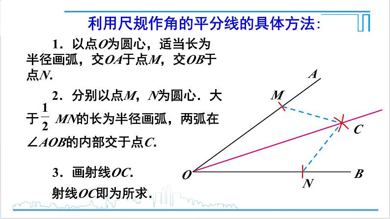 人教版初中数学八上12.3 角的平分线的性质 第1课时 角平分线的作法及性质 课件06