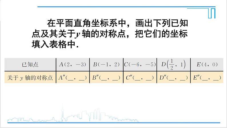 人教版初中数学八上13.2 画轴对称图形 第2课时 用坐标表示轴对称 课件08