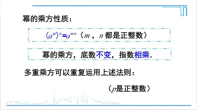 人教版初中数学八上14.1 整式的乘法 14.1.2 幂的乘方 课件07