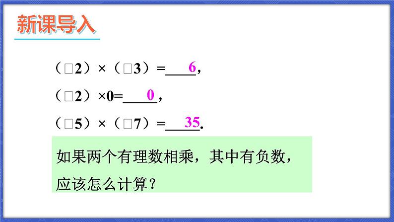 1.5 有理数的乘除 第1课时 有理数的乘法  课件-2024-2025学年沪科版数学七年级上册02