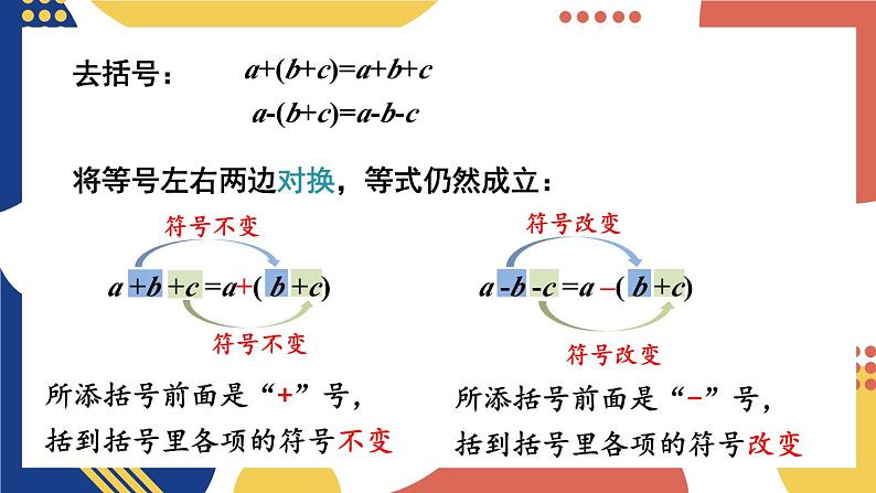 2.2 整式加减 第2课时 去（添）括号  课件-2024-2025学年沪科版数学七年级上册07