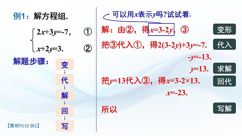 第2课时 代入消元法第8页