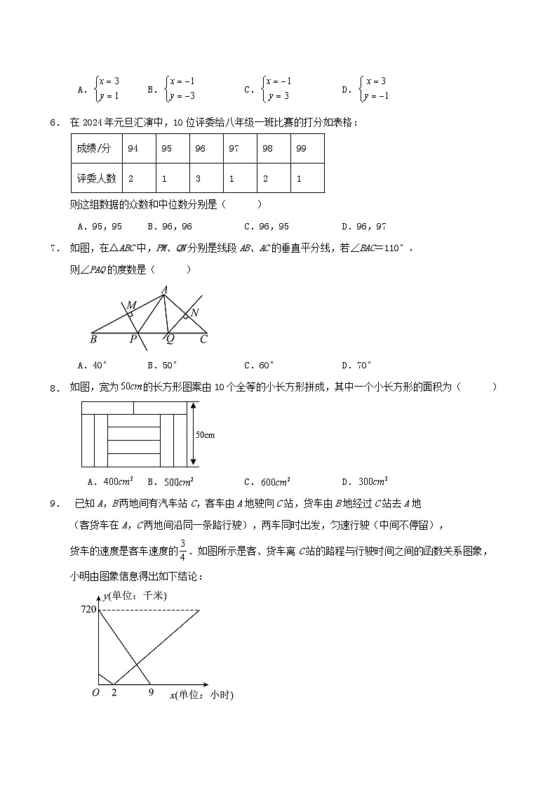 2024-2025学年第一学期青岛市城阳区八年级期末复习预测试卷02