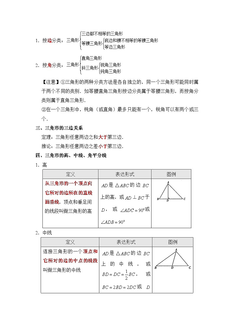 11.1 与三角形有关的线段（解析卷）第2页