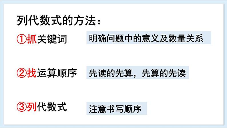 2.1 代数式的概念和列代数式 第2课时 课件 2024-2025学年湘教版七年级数学上册06