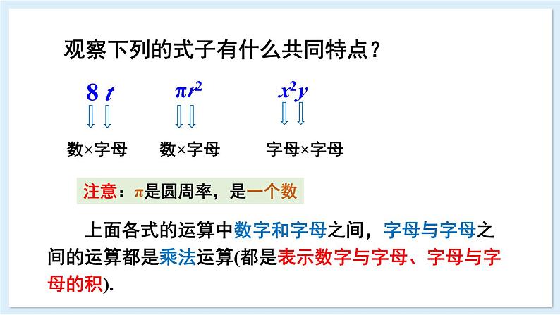 2.3 整式的概念 第1课时 整式 课件 2024-2025学年湘教版七年级数学上册05