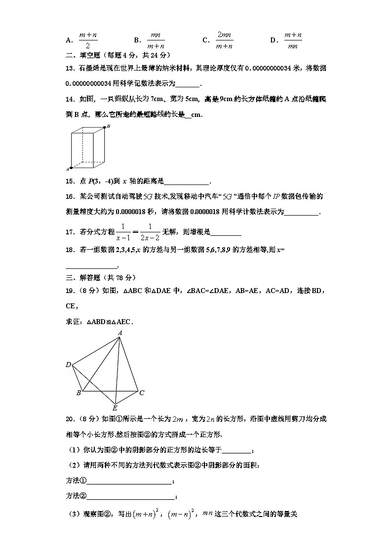 重庆市南开融侨中学2023年数学八年级第一学期期末学业质量监测试题【含解析】第3页