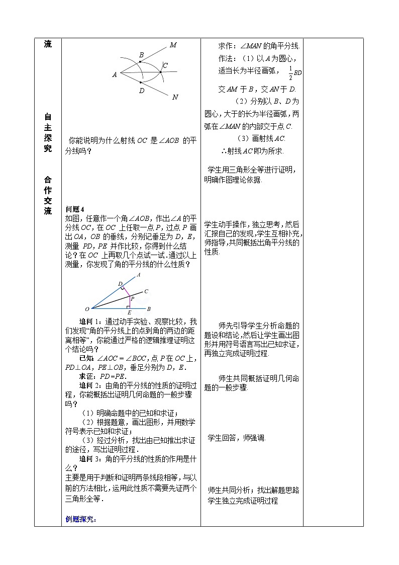 人教版八年级数学上册12.3(1) 角的平分线的性质  教案02