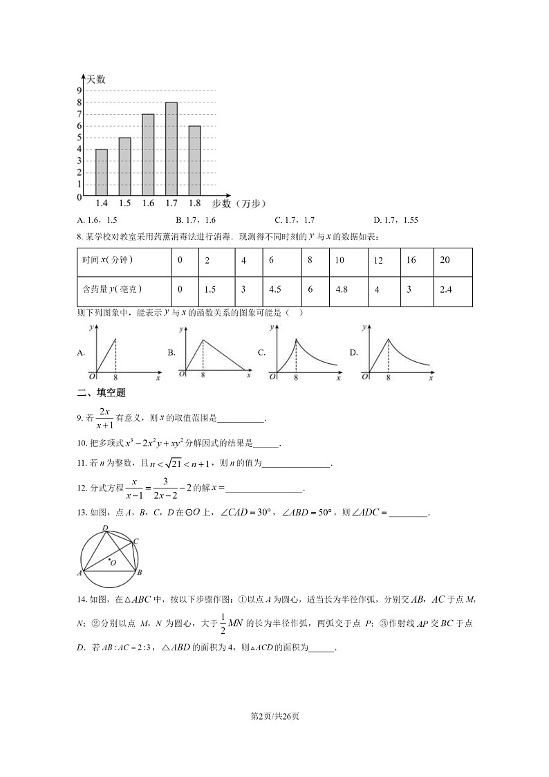 [数学][三模]2024北京人大附中初三三模数学试卷及答案02