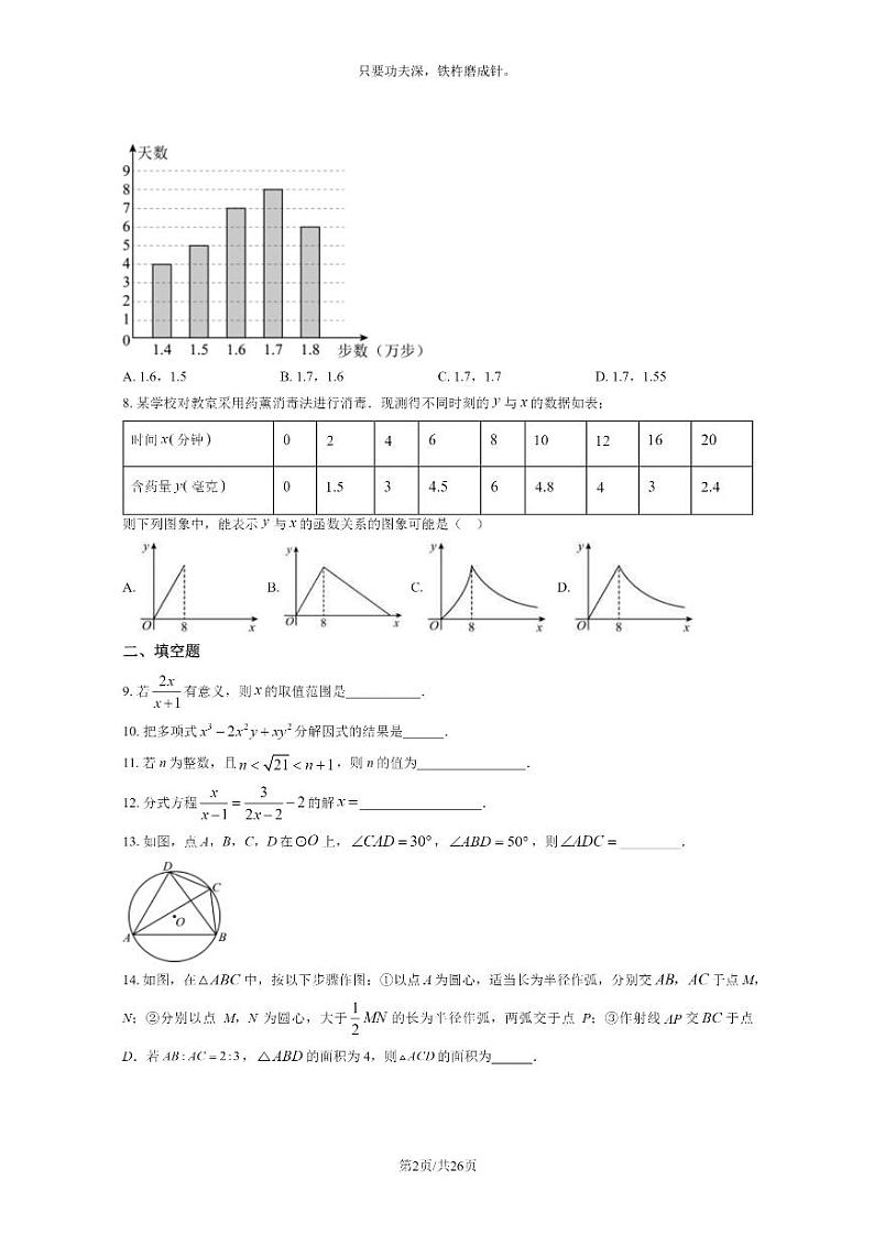 [数学][三模]2024北京人大附中初三三模数学试卷及答案02