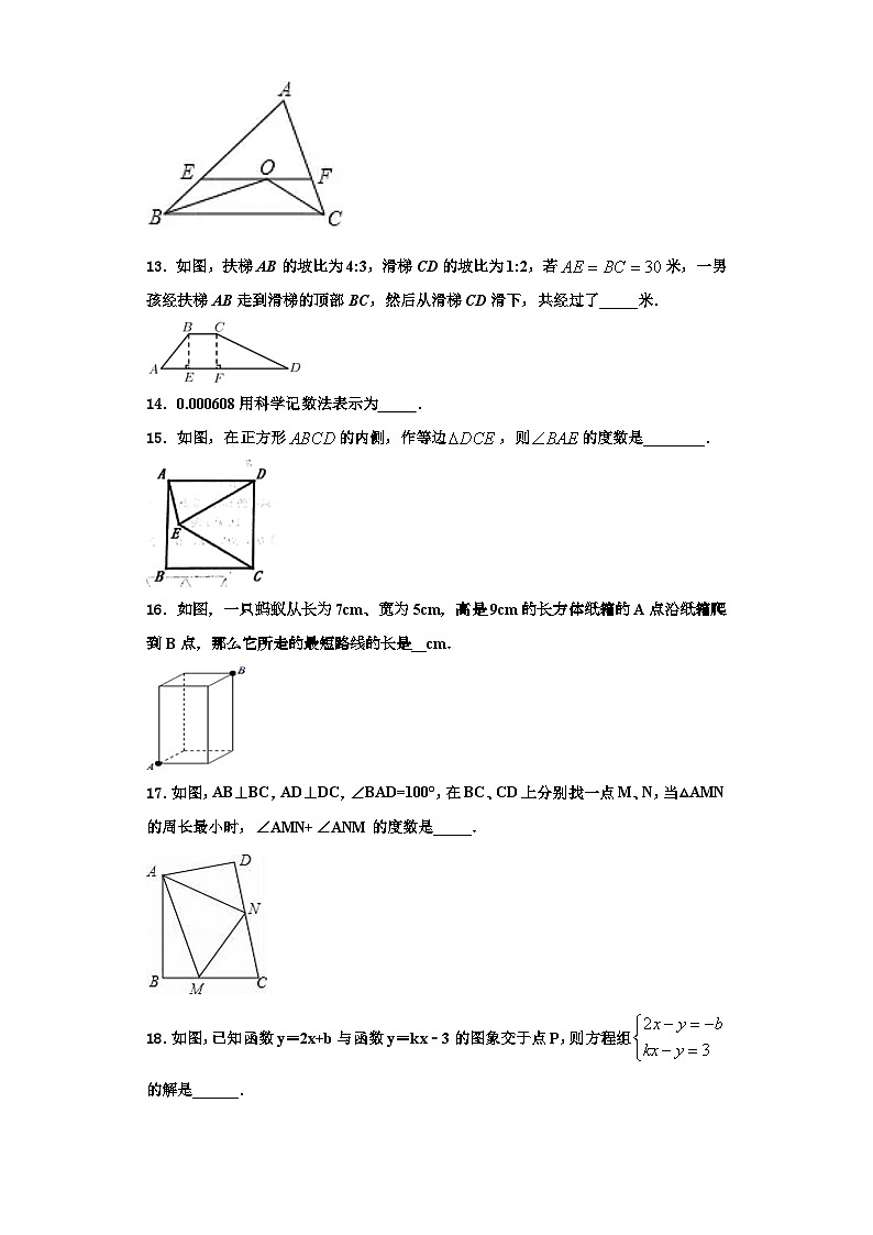 重庆市渝中学区求精中学2023-2024学年数学八年级第一学期期末达标检测试题【含解析】第3页