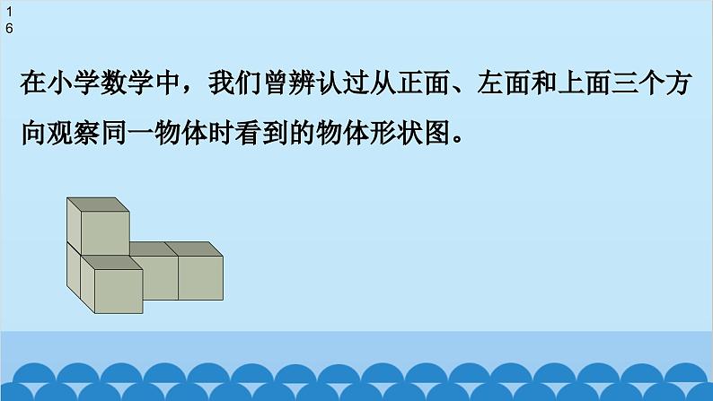 1.2 从三个方向看物体的形状(1) 北师大版数学七年级上册课件05