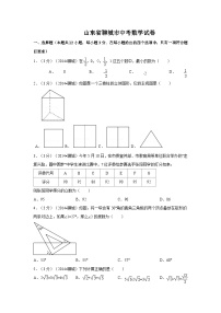 山东省聊城市中考数学试卷（含解析版）