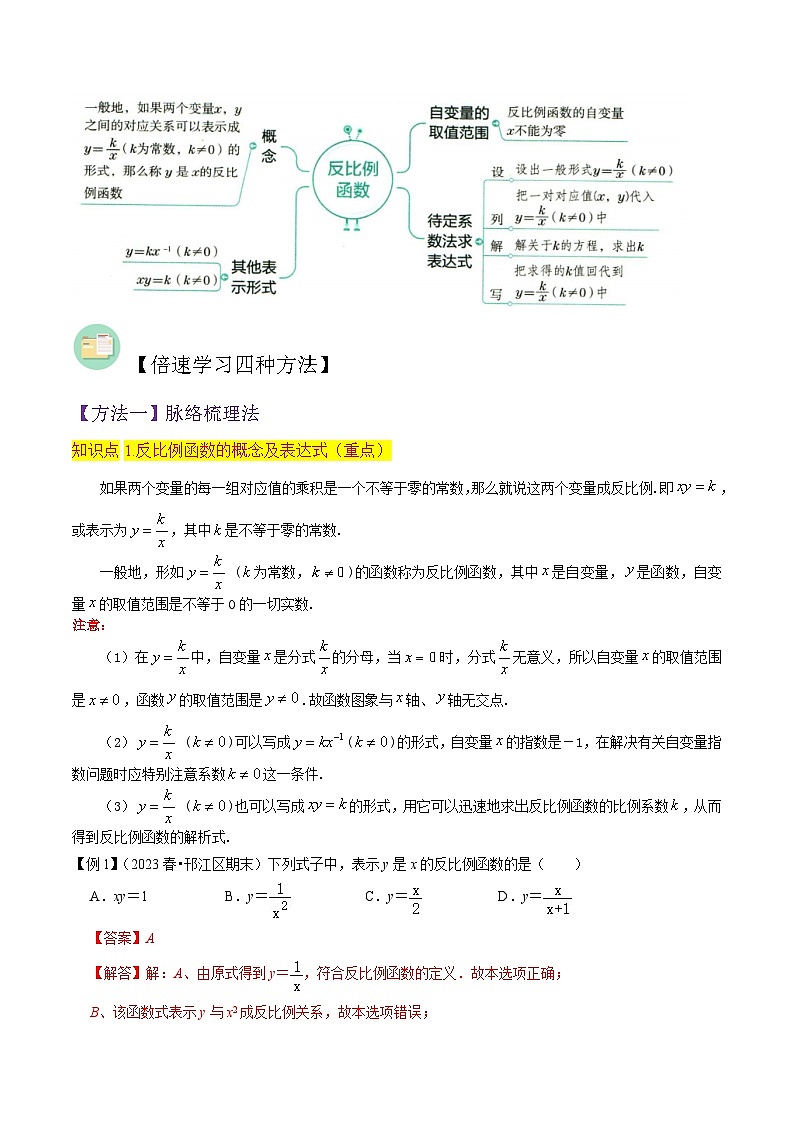 专题20反比例函数（3个知识点4种题型1种中考考法）（解析版）第2页