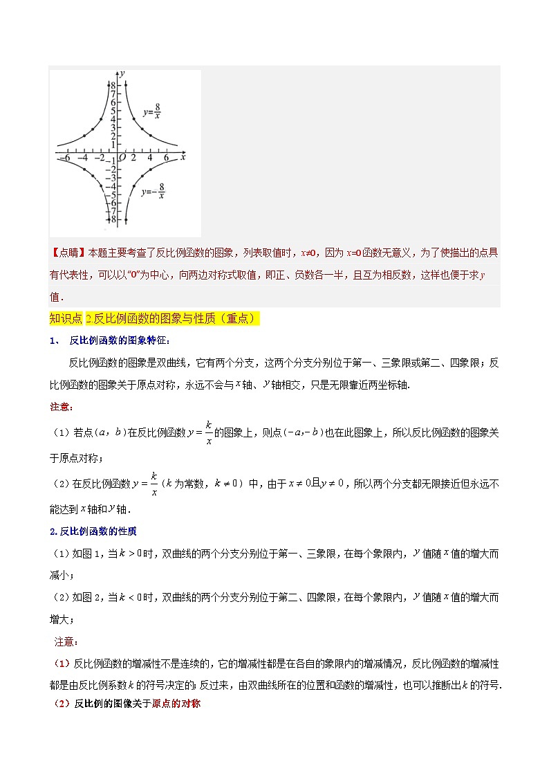 专题21反比例函数的图象与性质（3个知识点5种题型2种中考考法）-2024年九年级数学上册讲义（北师大版）03