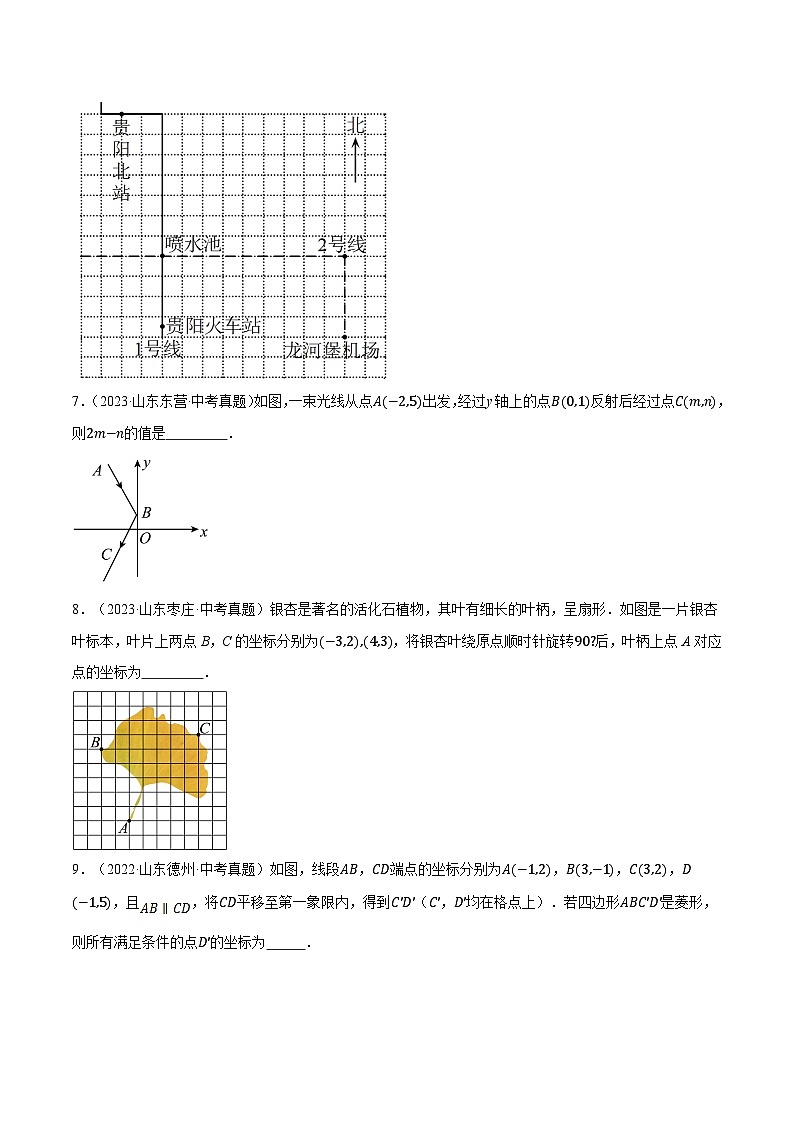 三年（2022-2024）中考数学真题分类汇编（全国通用）专题09 平面直角坐标系和函数基础（7大考点）（原卷版）03