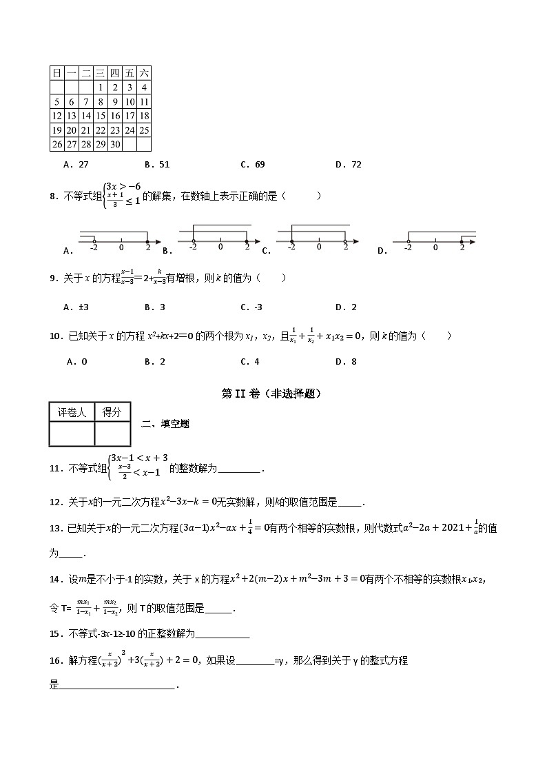 专题05 方程（组）与不等式（组）综合检测（基础版）（全国通用）(原卷版）第2页