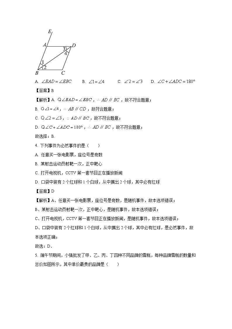 [数学][期末]【数学]江西省景德镇市浮梁县2023-2024学年七年级下学期期末试题（解析版）02