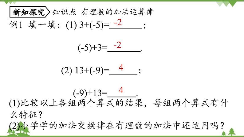 2.1 有理数的加减法课时2 人教版数学七年级上册课件第5页