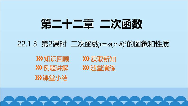 22.1.3 第2课时 二次函数y=a(x-h)2的图象和性质 人教版数学九年级上册课件01