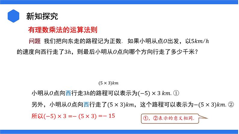 七年级上册数学湘教版（2024）1.5.1有理数的乘法 课件04